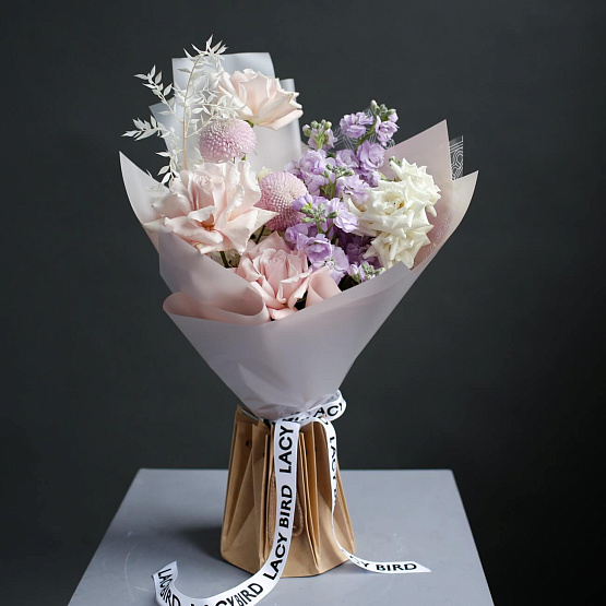 Simple "Lavender Meringue" Bouquet