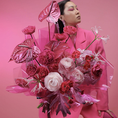 Signature Bouquet in the style of Valentino