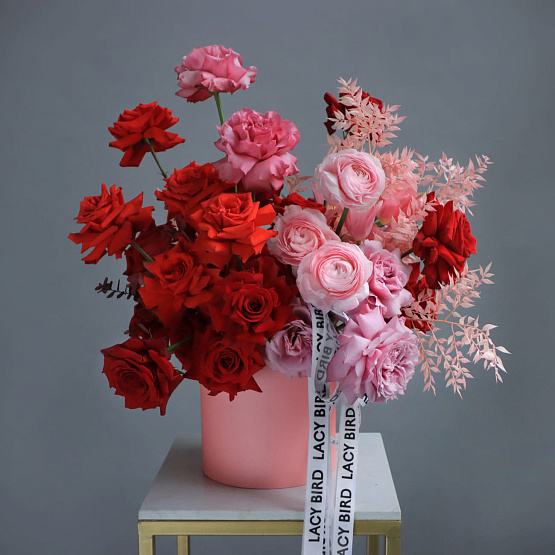 Коробка с цветами «Танго вдвоем»