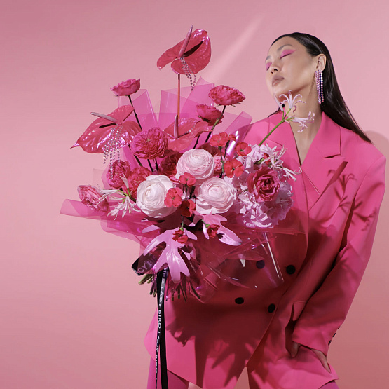 Signature Bouquet in the style of Valentino