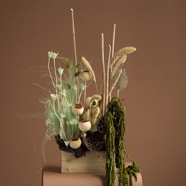 Dried Flower Composition Green