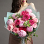 Peonies and Garden Roses Duo Bouquet