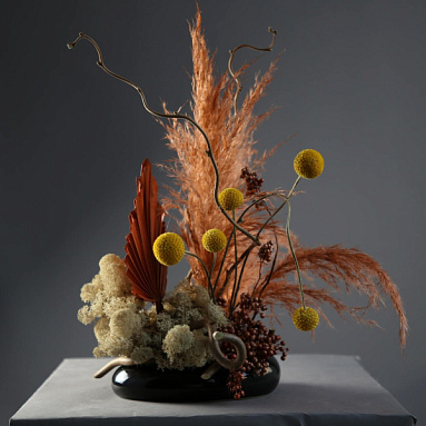 Dried Flower Composition Orange
