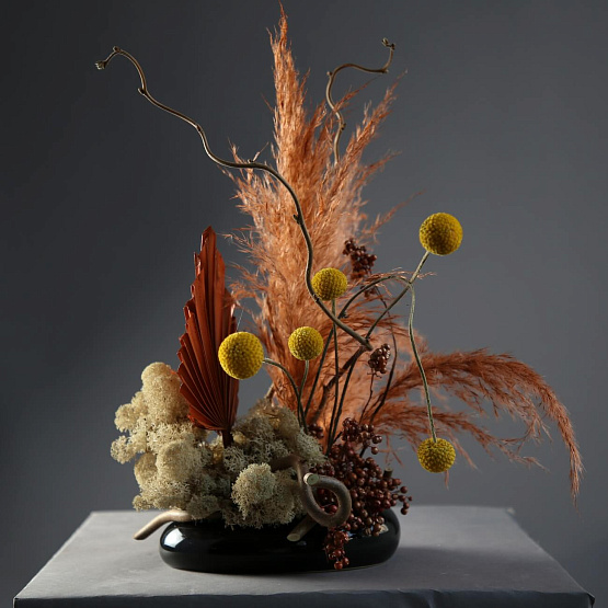 Dried Flower Composition Orange