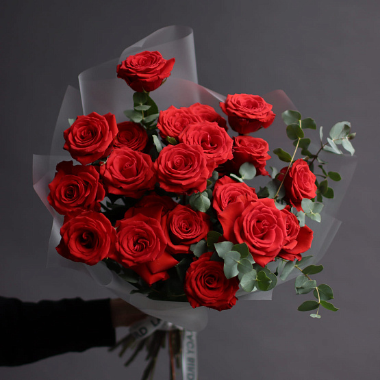 Nina Rose and Eucalyptus Mono Bouquet