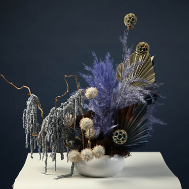 Dried Flower Composition Blue