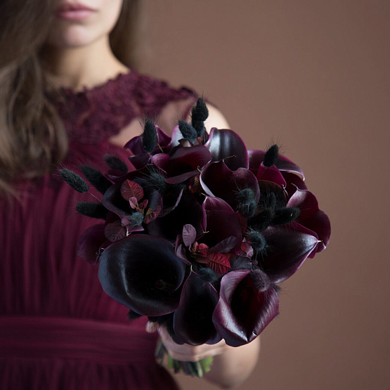 “Black Callas” Bridal Bouquet