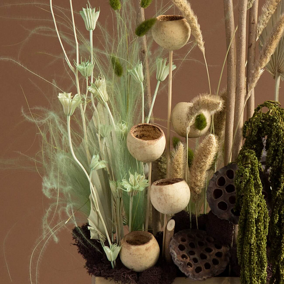 Dried Flower Composition Green