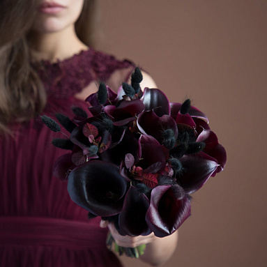 “Black Callas” Bridal Bouquet